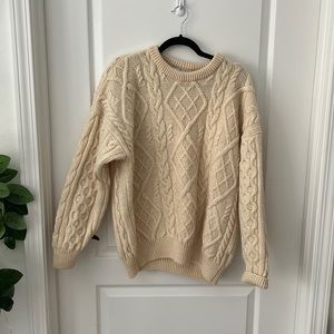 Vintage Scottish Wool cream sweater